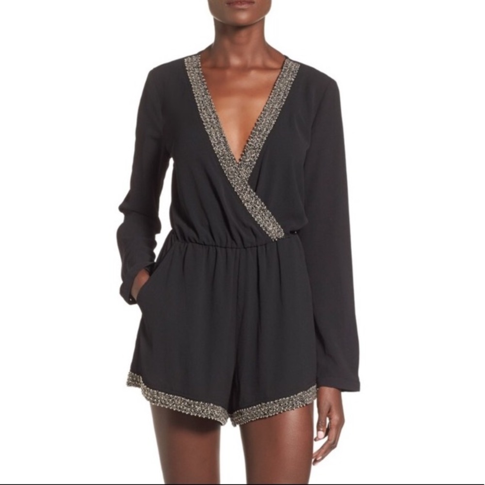 NWT Black Long Sleeve Astr Romper